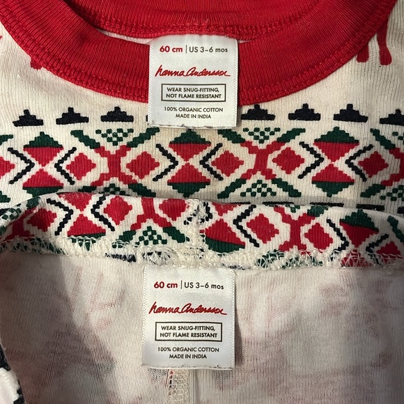 Hanna Andersson Holiday Red Fair Isle Pajamas Set - Picture 2 of 13